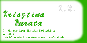 krisztina murata business card